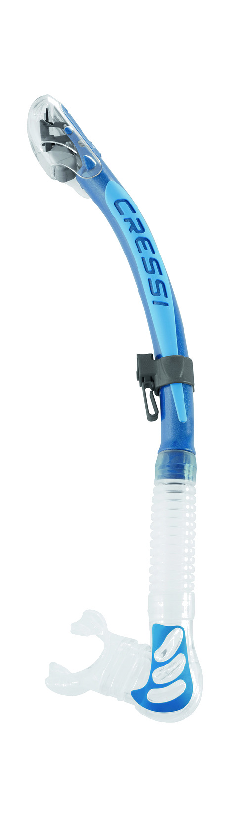 tubo respirador snorkel alpha ultra dry | válvula antisalpicaduras y boquilla anatómica | cressi